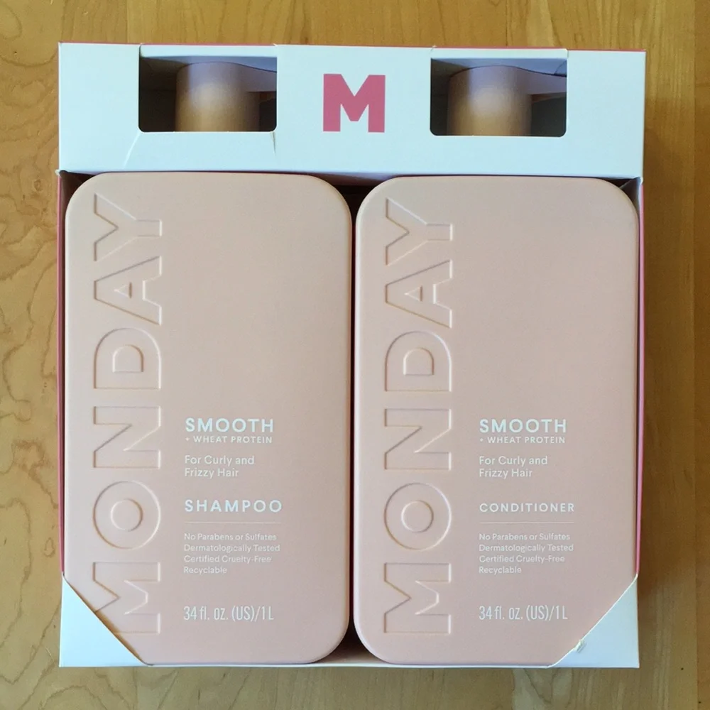 MONDAY Haircare SMOOTH Shampoo and Conditioner Set, 34 fl oz Each